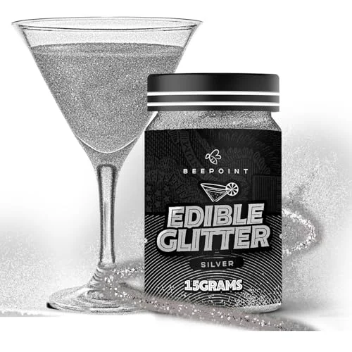 Trusted Silver Edible Glitter for Drinks 15g Premium Material