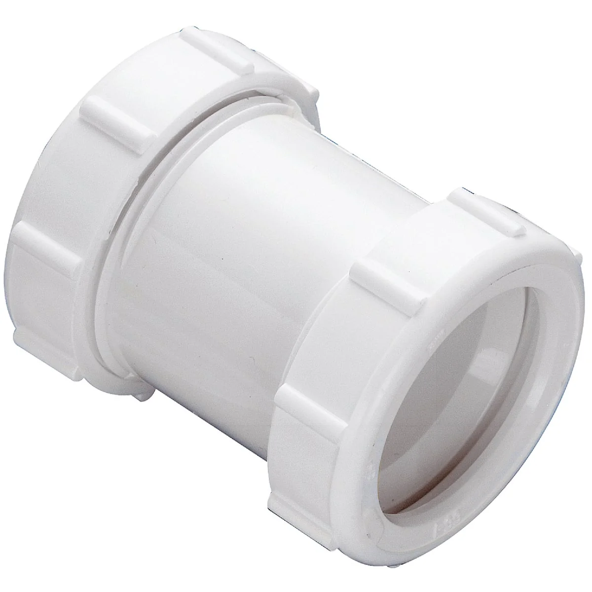 Solid Do it 1-1 2 In. White PVC Coupling Convenient