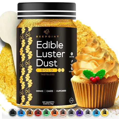 Authentic Gold Edible Luster Dust 15g Flexible