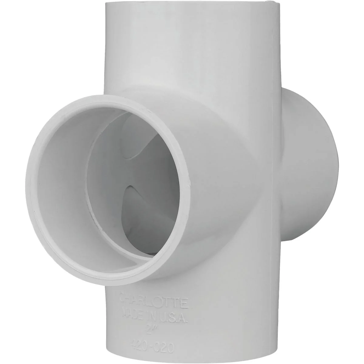 Recyclable Charlotte Pipe Schedule 40 2 in. PVC Pipe Cross Easy-to-Use