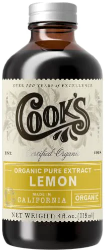 Exclusive Organic Pure Lemon Extract for Baking Cooking 4 Fl Oz Unique