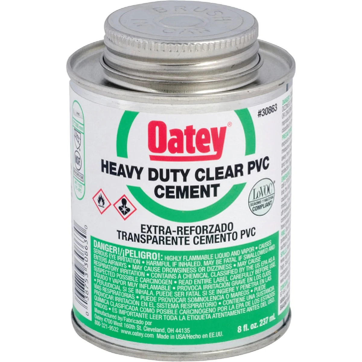 Soft Oatey 8 Oz. Heavy Bodied Heavy-Duty Clear PVC Cement Verified