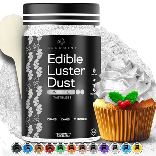 Trusted White Edible Luster Dust 15g Durable
