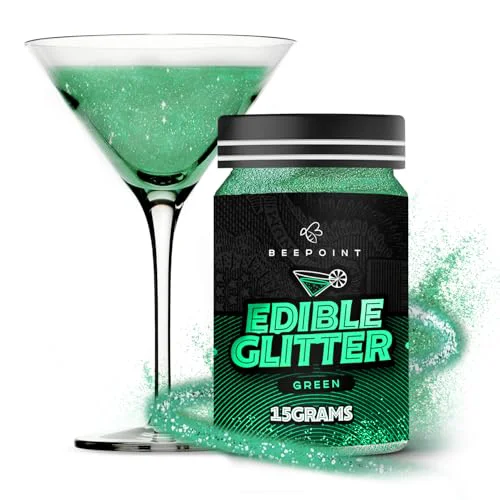 Selected Green Edible Glitter for Drinks 15g Outstanding