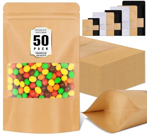 Official 50 Pack Resealable Bags for Small Business Convenient