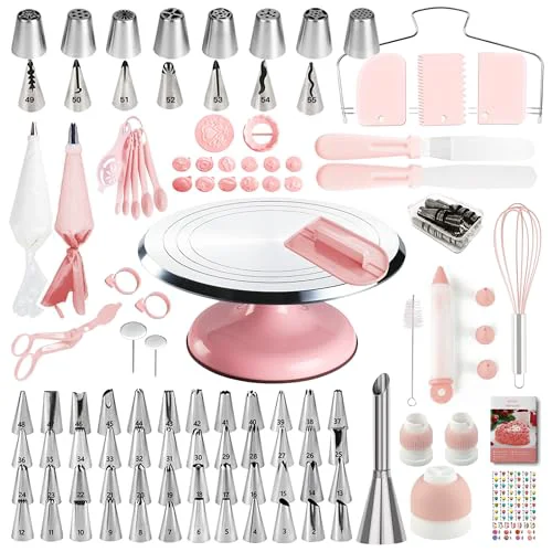 User-Friendly Aluminum Cake Decorating Kit 138 Count Practical
