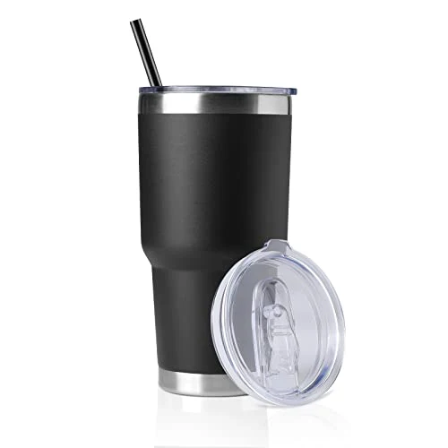Classic 30 oz Tumbler with Lid and Straw Comfortable