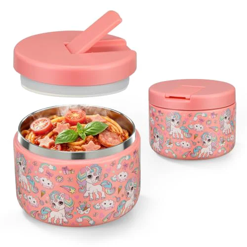 Proven 12oz Insulated Vacuum Food Jar with Buckle Lid Wide Mouth Soup Thermo for Hot Food Kids Leakproof Stainless Steel Lunch Container Original Design