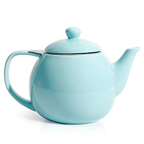 Consistent Teapot Porcelain Tea Pot with Stainless Steel Infuser Environmentally Friendly