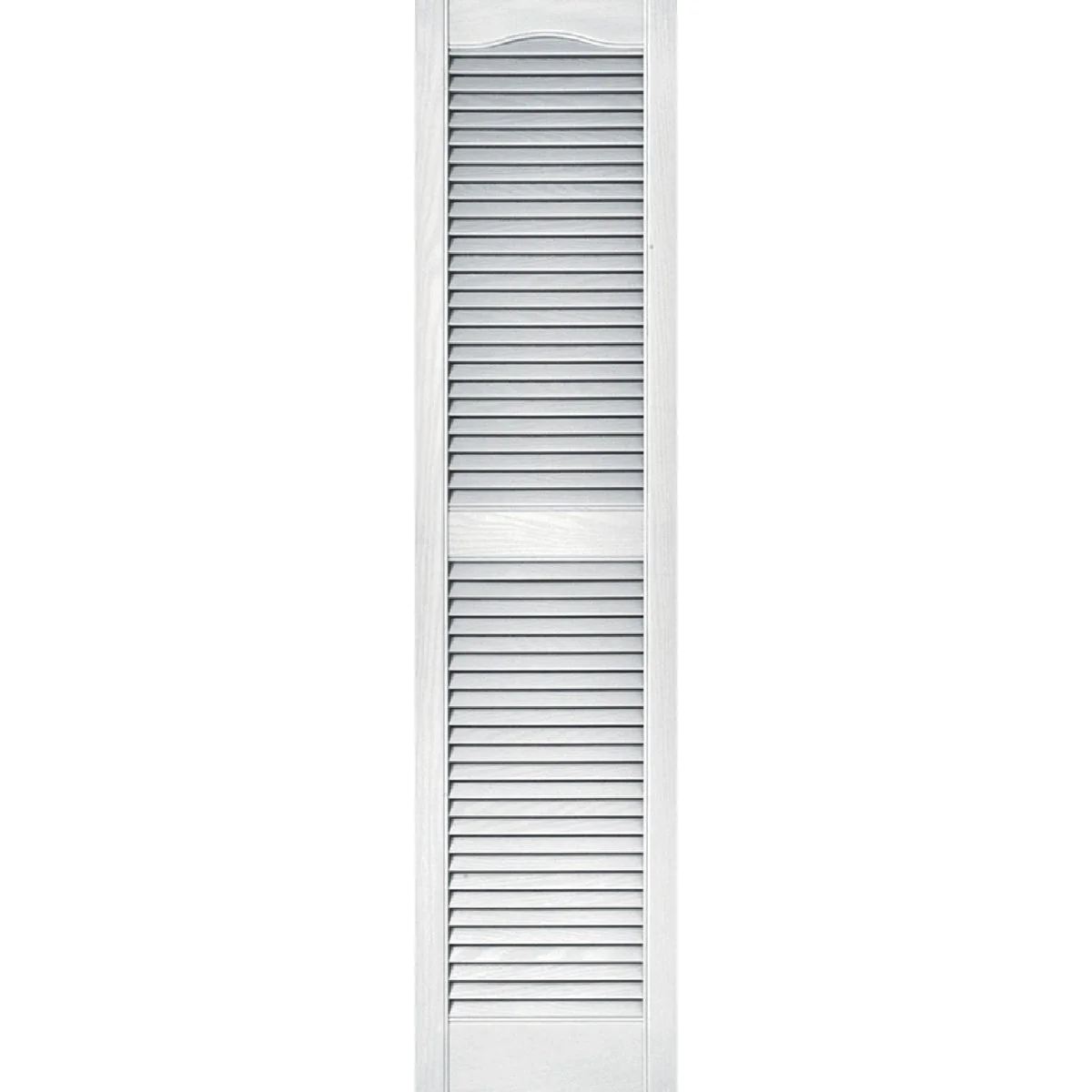 Proven Builders Edge 15 In. x 60 In. Vinyl Louvered Shutter 2-Pack World-Class