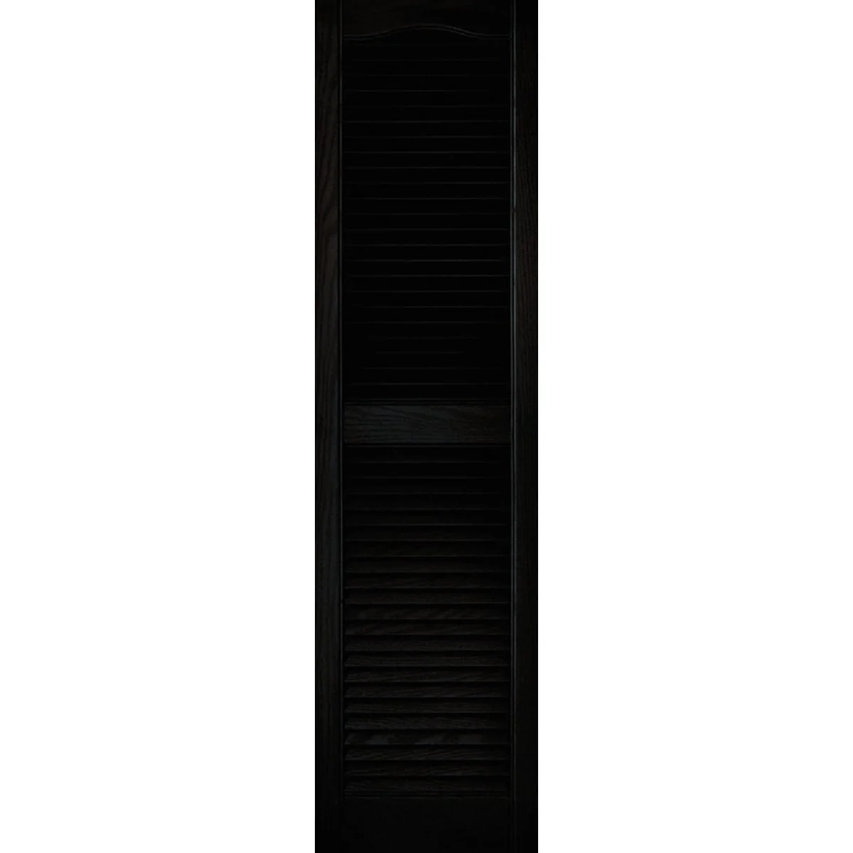 Contemporary Builders Edge 15 In. x 55 In. Vinyl Louvered Shutter 2-Pack Luxury