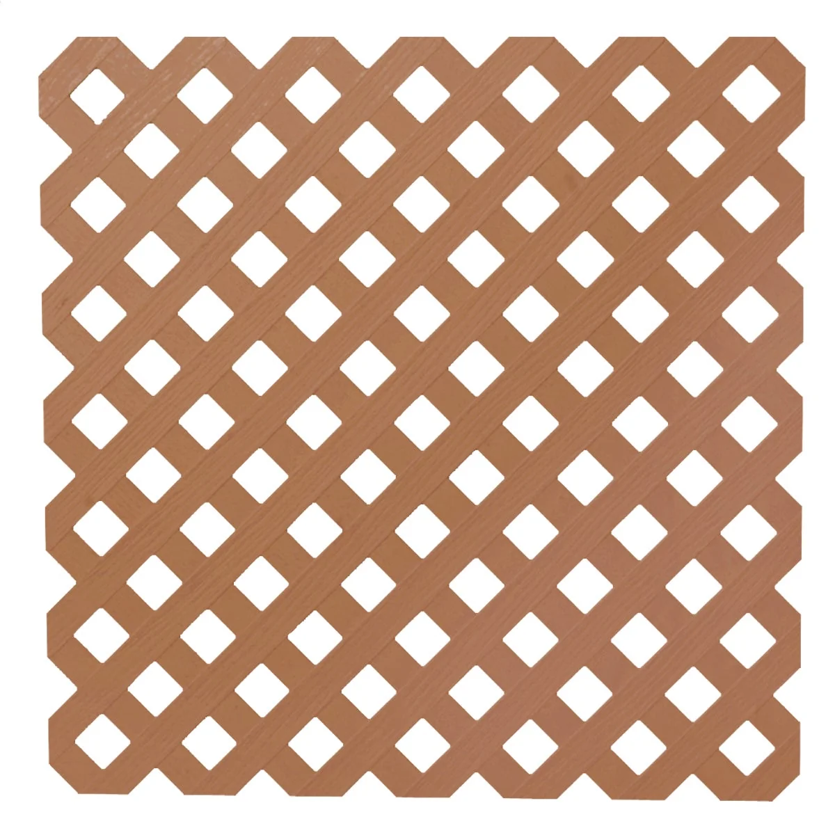 Effective Dimensions 4 Ft. W x 8 Ft. L x 3 16 In. Thick Redwood Vinyl Privacy Lattice Panel Enhanced