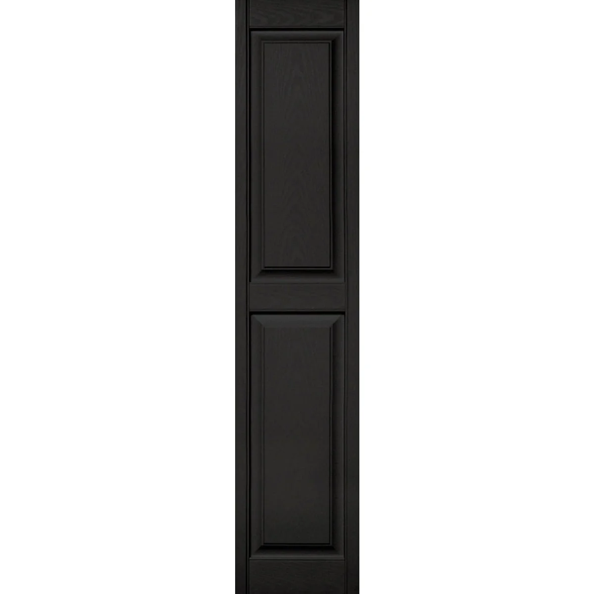 Breathable Builders Edge 15 in. x 71 in. Black Panel Shutter 2-Pack Artisan