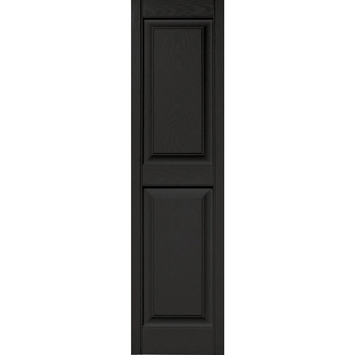 Casual Builders Edge 15 in. x 55 in. Black Panel Shutter 2-Pack Breathable