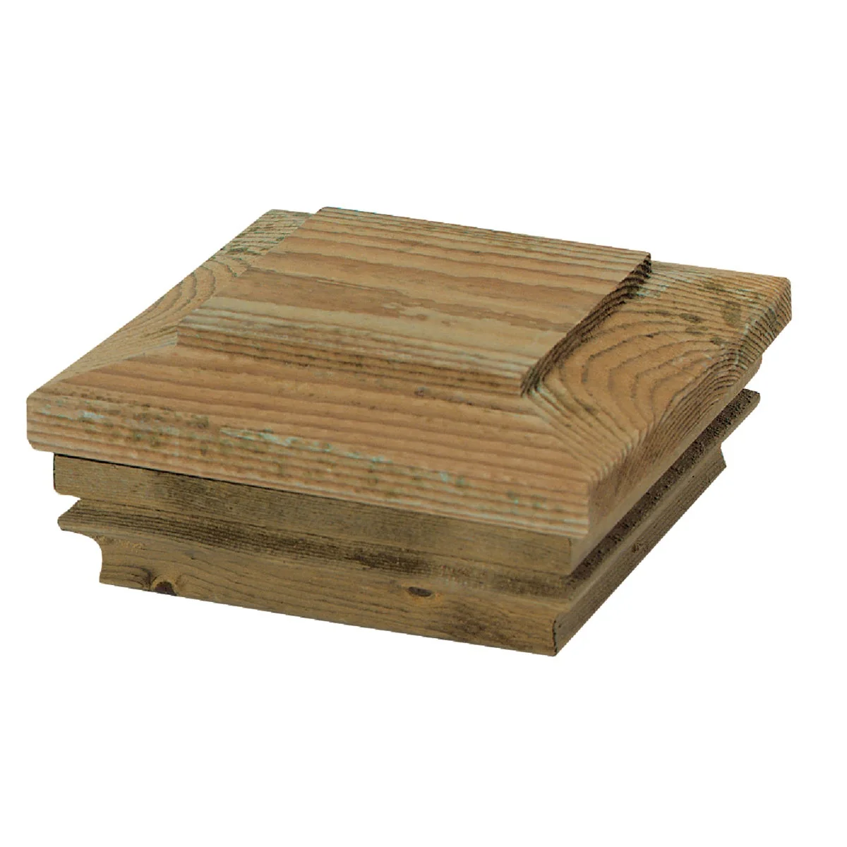 Official Deckorators 4 In. x 4 In. Pressure-Treated Pine Press-On Post Cap Top-Quality