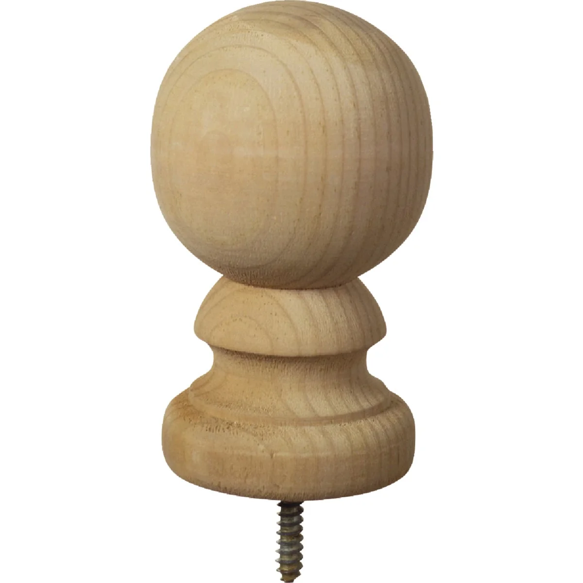 Soft ProWood 3-9 16 In. x 5-3 8 In. Treated Wood Ball Top Natural Post Cap Reliable