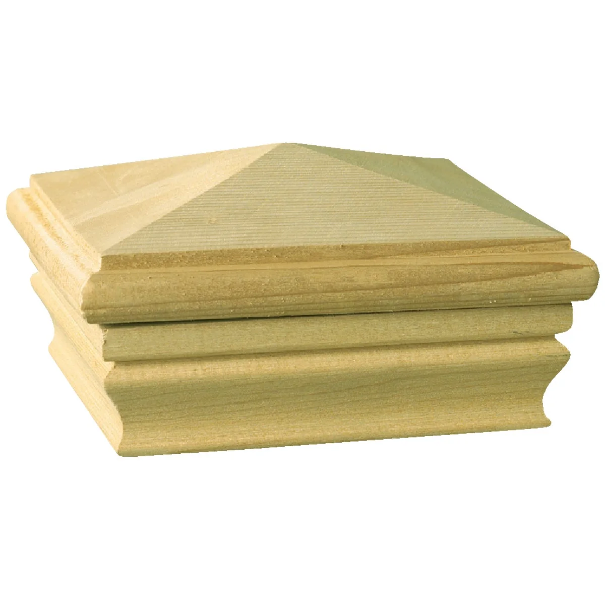 Superior Deckorators 4 In. x 4 In. Pressure-Treated Pine Press-On Post Cap Luxury