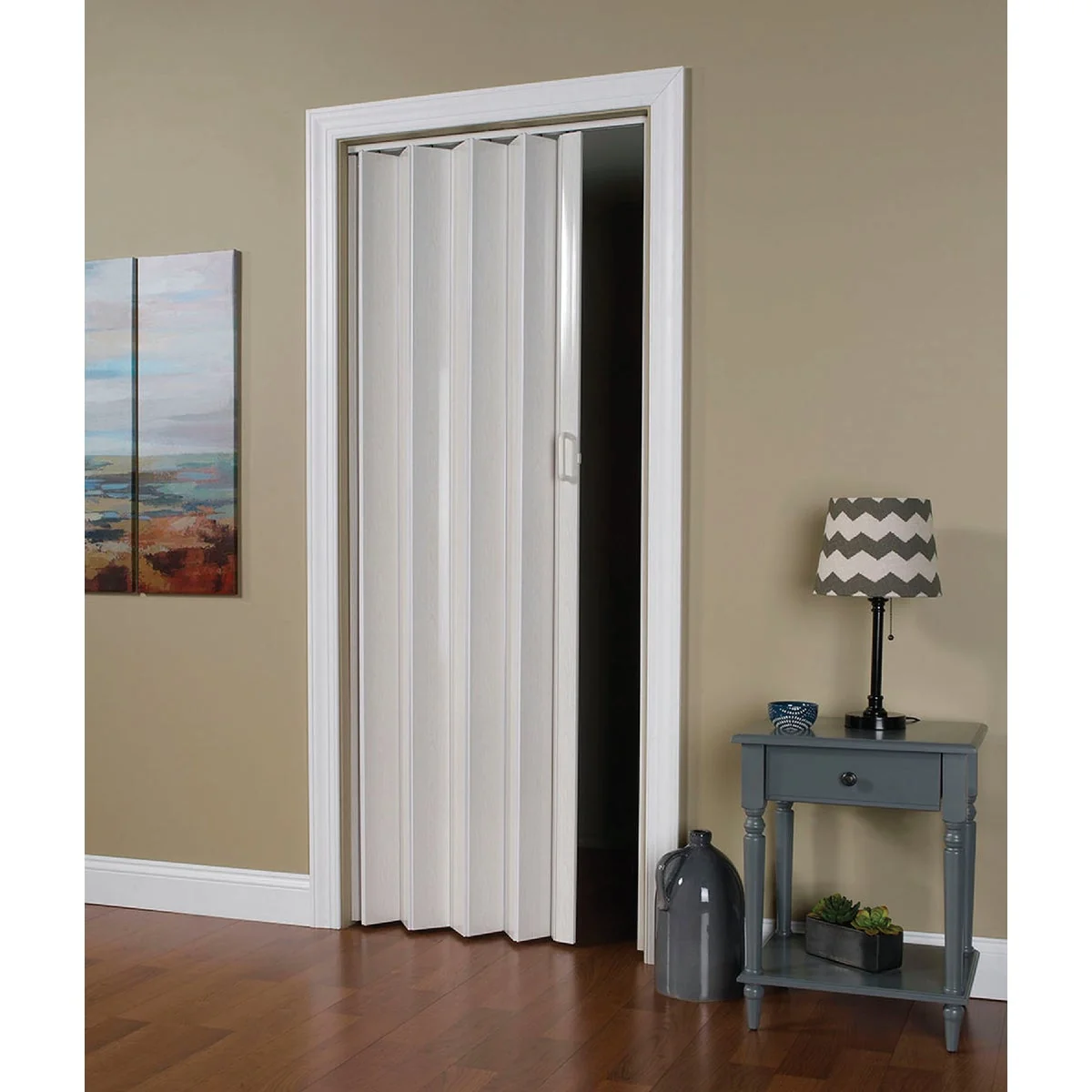 Premium Spectrum Oakmont 36 In. W. x 80 In. H. White Accordion Folding Door World-Class