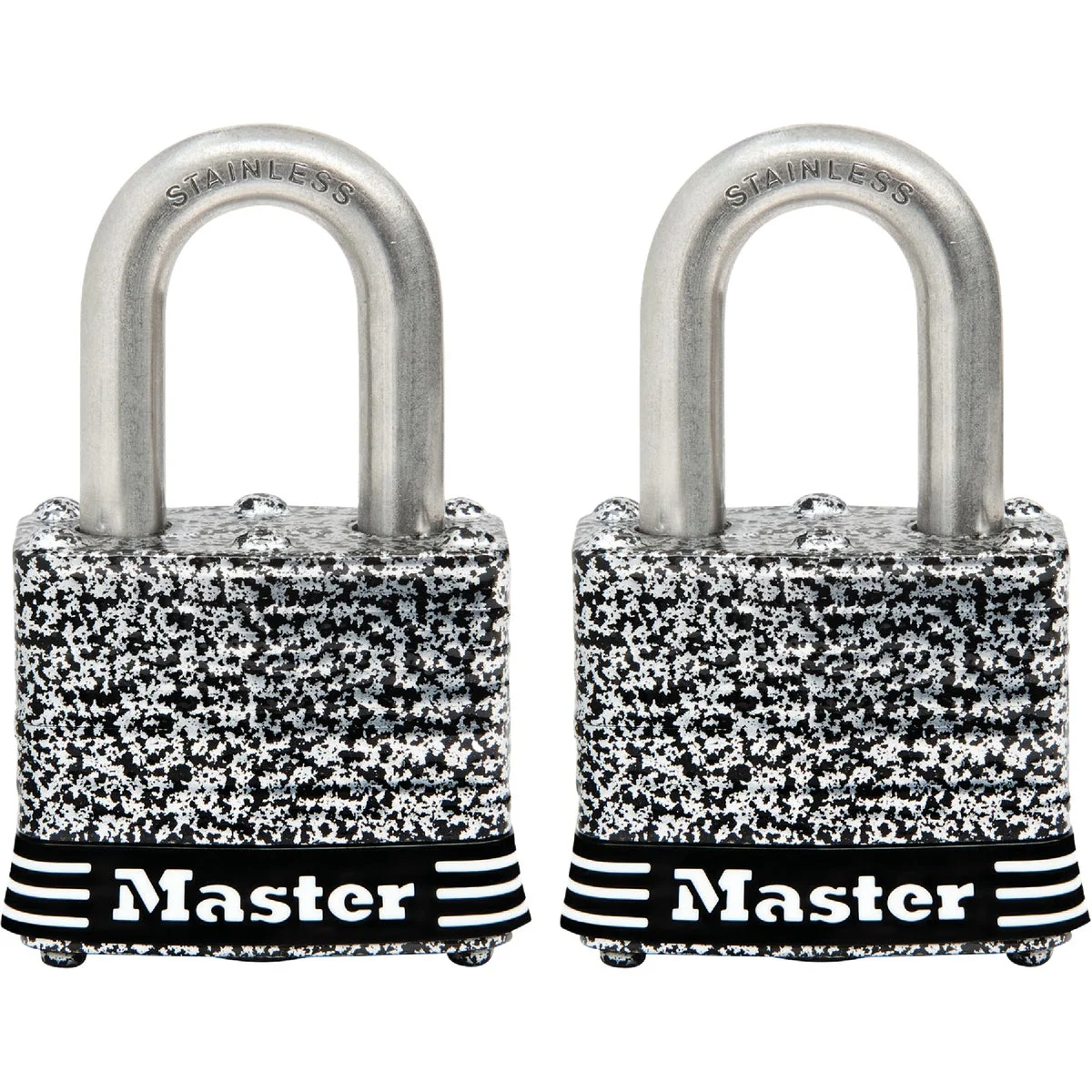 Healthy Master Lock 1-9 16 In. W. Weather Coated Laminated Steel Keyed Alike Padlock 2-Pack Convenient