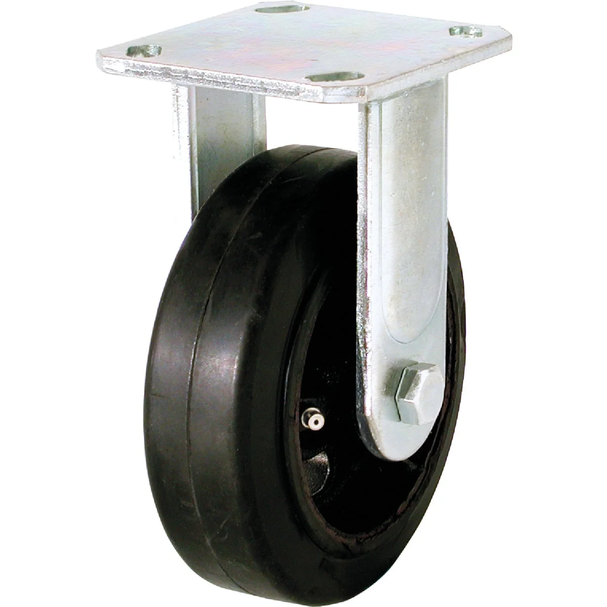 Minimalist Shepherd 6 In. Mold-On Rubber Medium-Heavy Duty Rigid Plate Caster Top-Quality