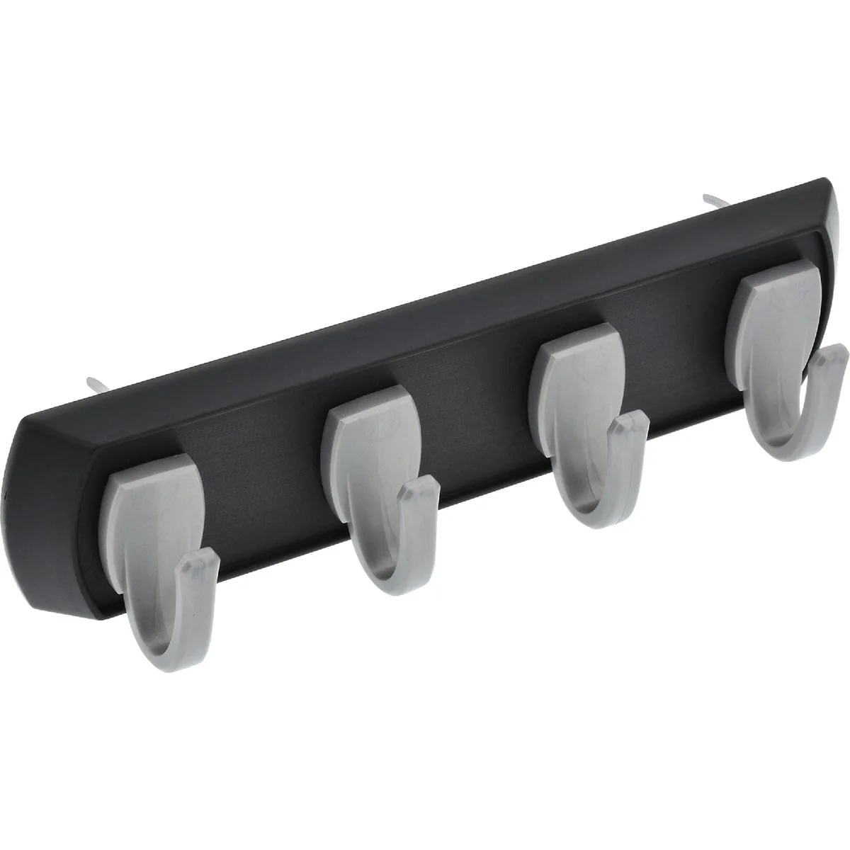 Specialty Hillman High and Mighty 5 Lb. Capacity Black Key Rail with Silver Hooks Next-Generation