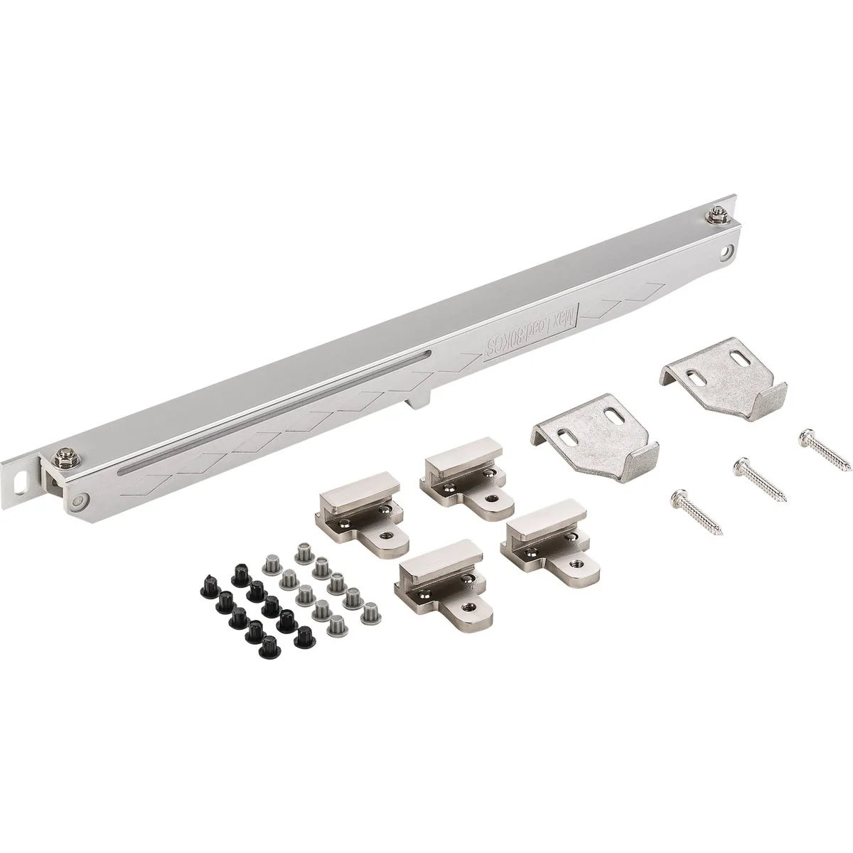 Proven National Hardware Satin Nickel Plastic Interior Barn Door Soft Close Hardware Kit Reusable