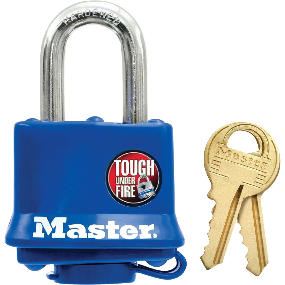 Elegant Master Lock 1-9 16 In. W. Covered Laminated Steel Pin Tumbler Padlock Blue Functional