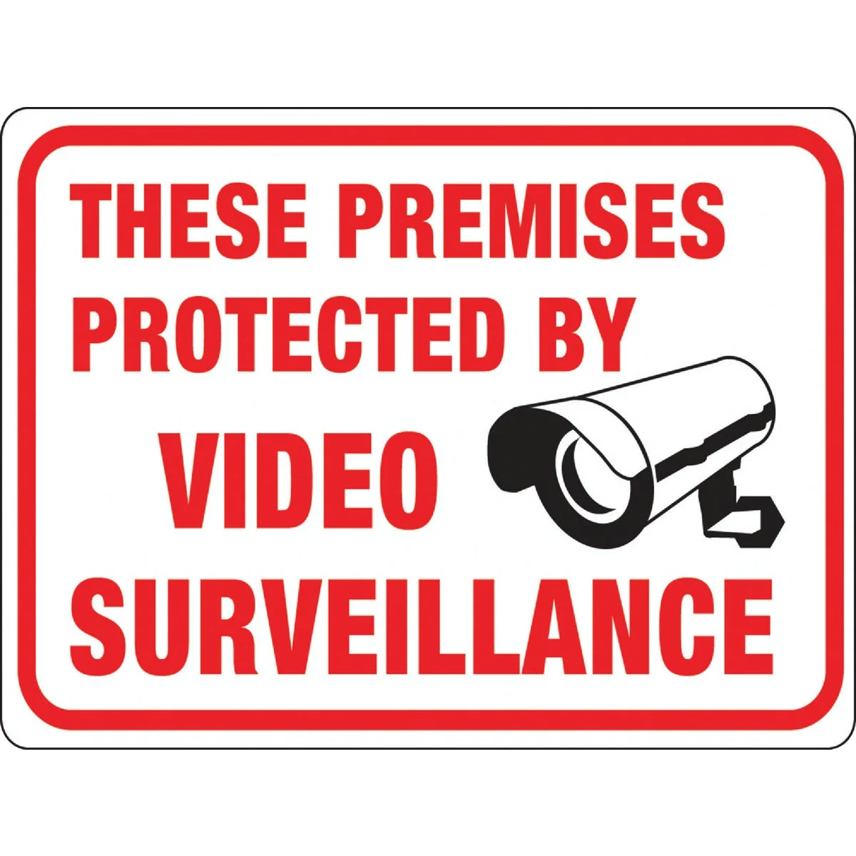 Convenient Hy-Ko Plastic Sign These Premises Protected By Video Surveillance Professional