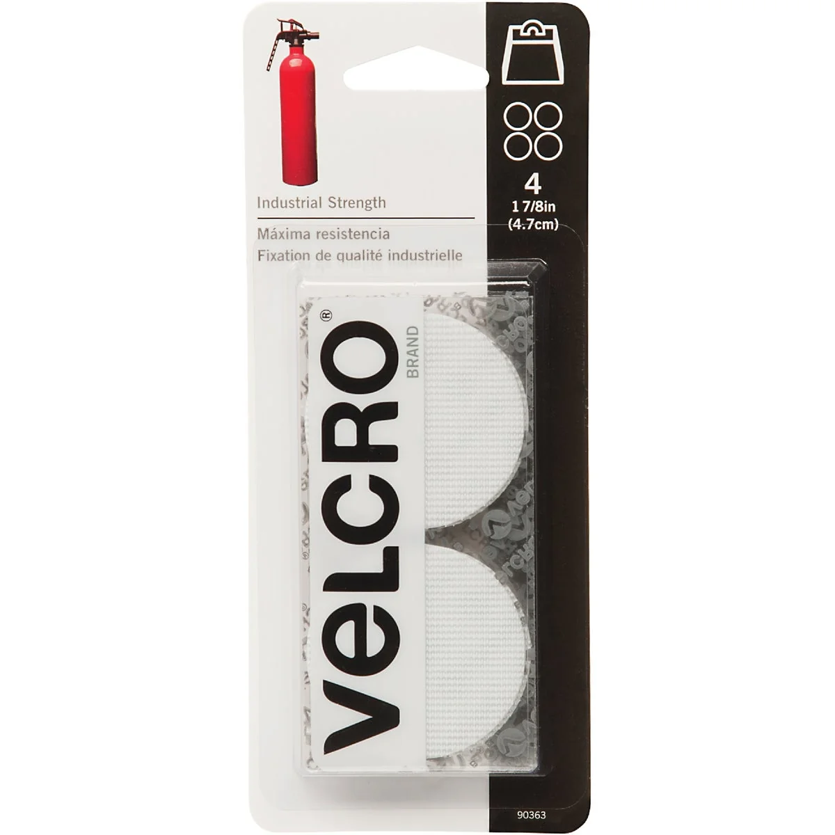 Consistent VELCRO Brand 1-7 8 In. White Industrial Strength Hook Loop Disc 4 Ct. Versatile