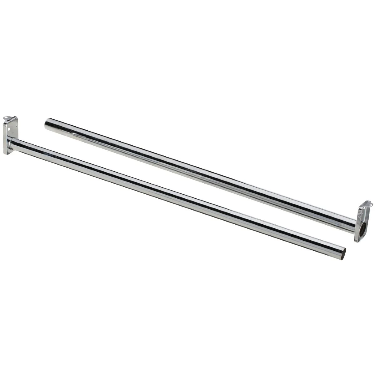 Refined Stanley National 18 In. To 30 In. Adjustable Closet Rod Bright Steel Quality