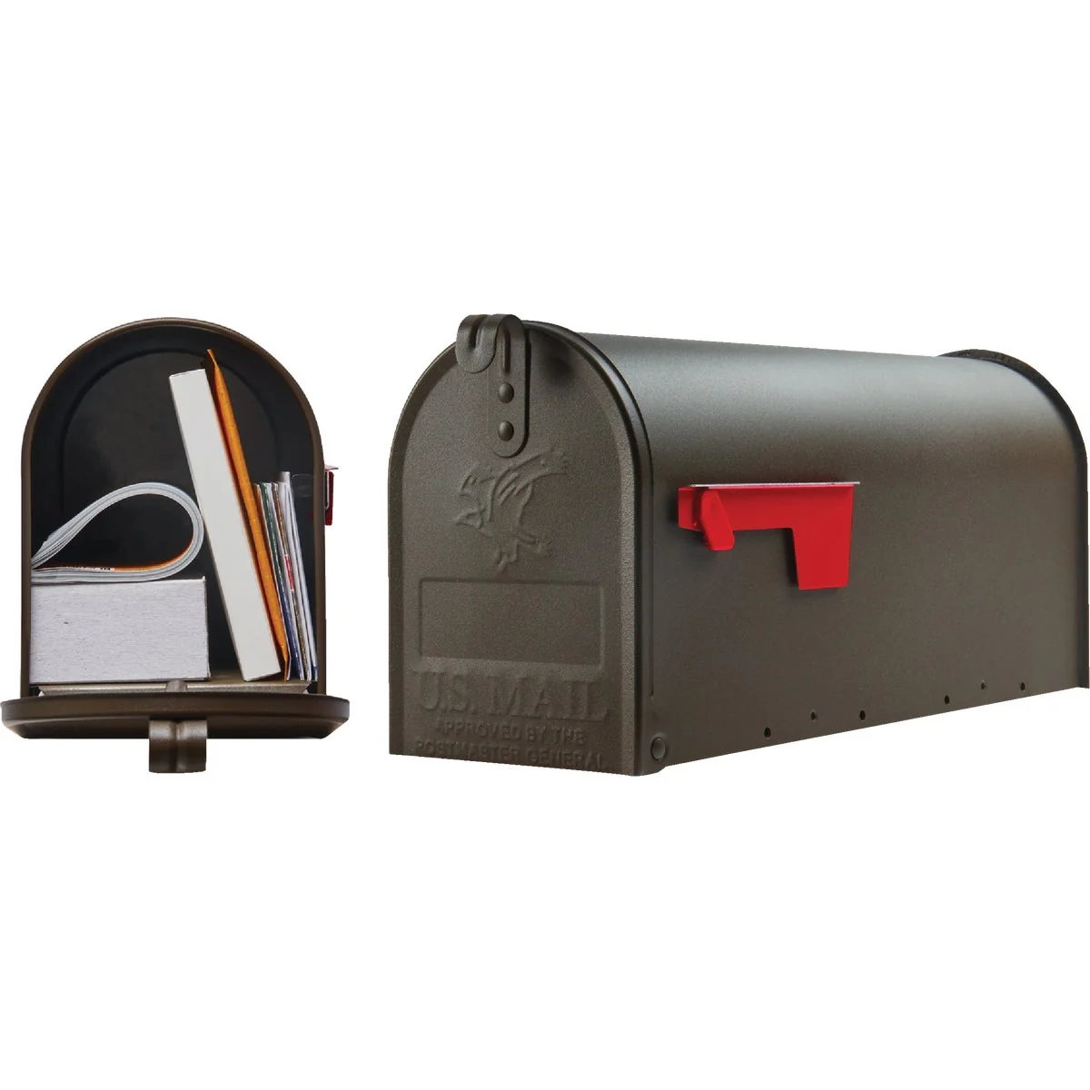 Next-Generation Gibraltar Elite T1 Bronze Steel Rural Post Mount Mailbox Stylish