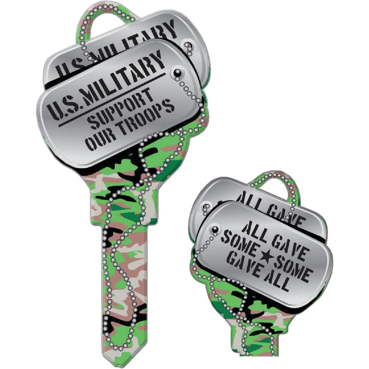 Long-Lasting Lucky Line Dog Tags Design Decorative House Key KW11 Top-Quality