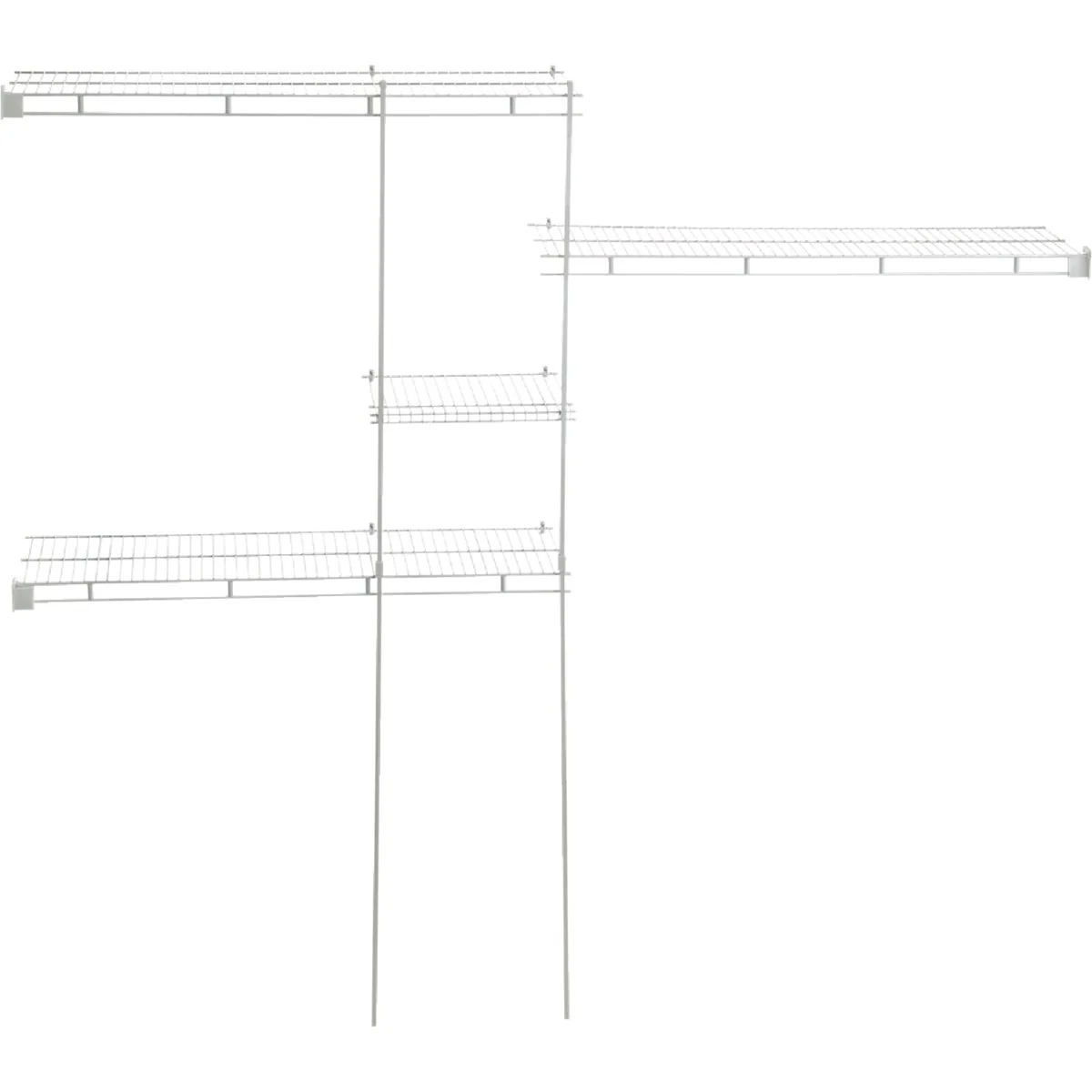 Traditional ClosetMaid 5′ to 8′ Shelf and Rod Closet System Durable