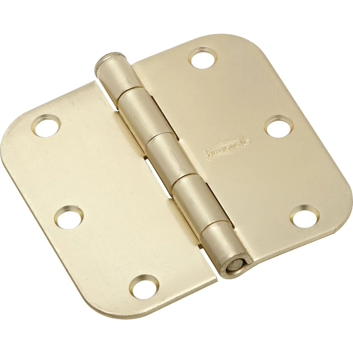 Selected National 3-1 2 In. x 5 8 In. Radius Satin Brass Door Hinge Effective