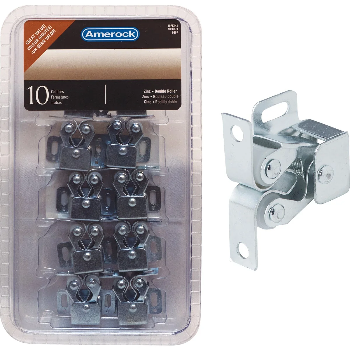 Lightweight Amerock Double Roller Catch 10-Pack Exceptional