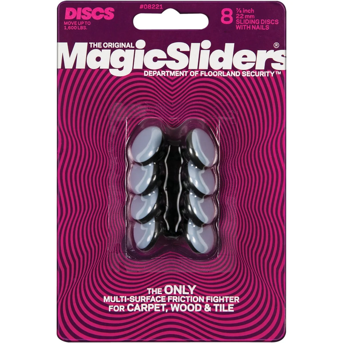 Verified Sliders 7 8 In. Round Nail on Furniture Glide 8-Pack Dependable