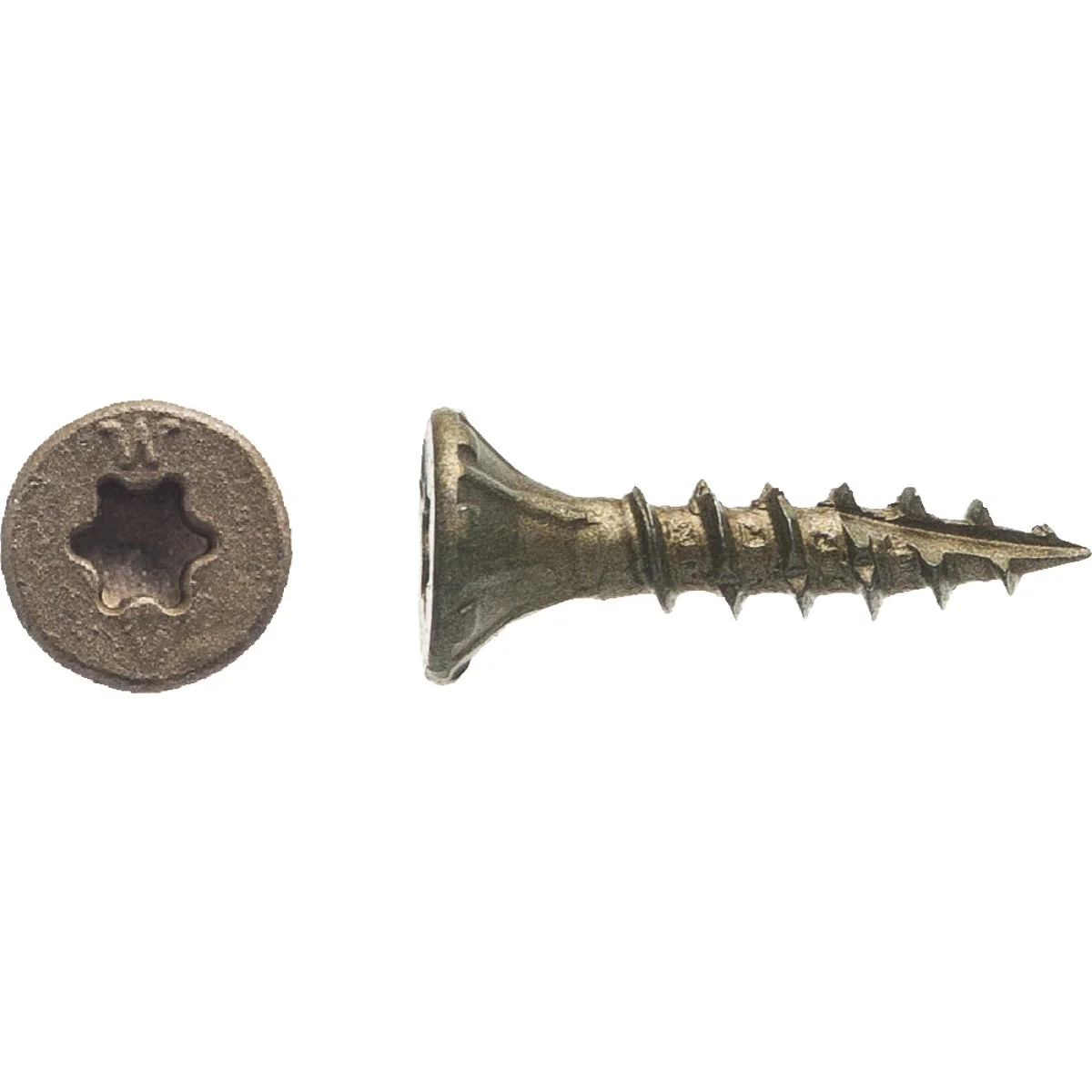 Exclusive Big Timber 8 x 3 4 In. Bronze Flat Head Wood Screw 381 Ct. 1 Lb. Green