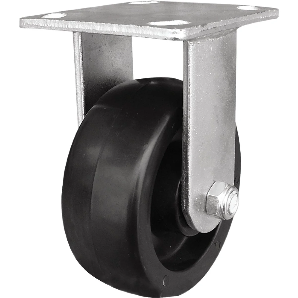 World-Class Shepherd 5 In. Medium-Heavy-Duty Polypropylene Rigid Plate Caster Contemporary