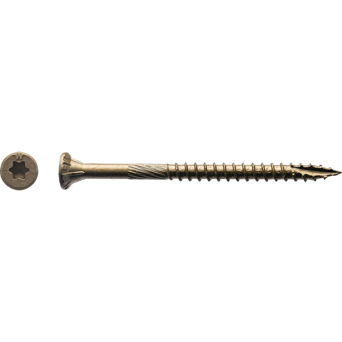 Long-Lasting Big Timber 9 x 2-1 2 In. Bronze Flat Head Wood Screw 93 Ct. 1 Lb. Green