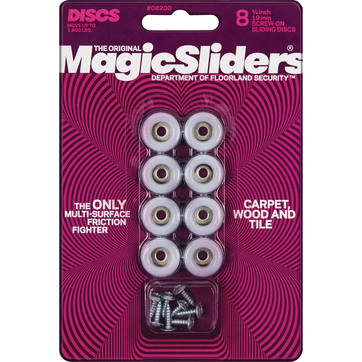 Flexible Sliders 3 4 In. Round Screw on Furniture Glide 8-Pack Verified