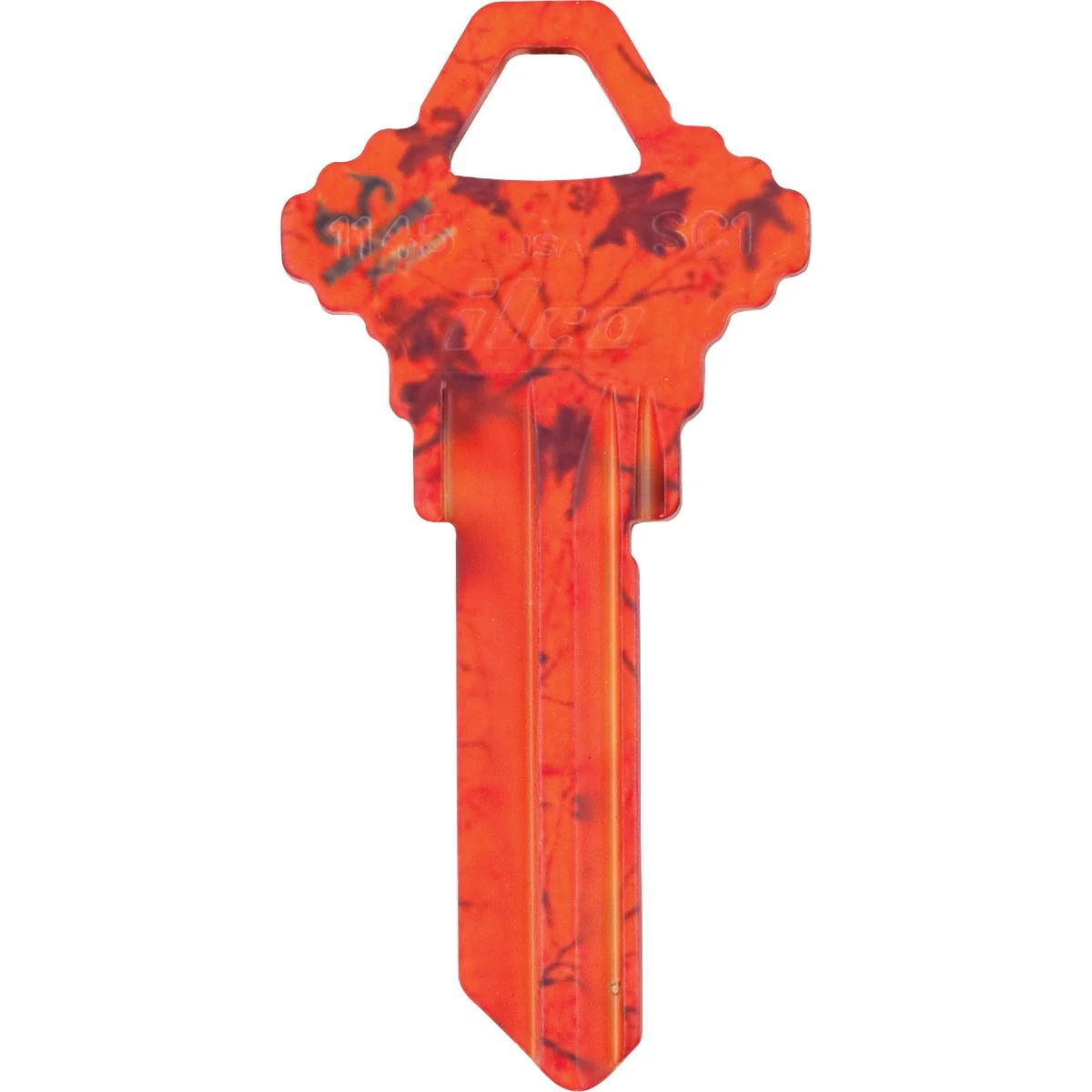 Smart ILCO Schlage tree Blaze Orange Design Decorative Key SC1 Smooth