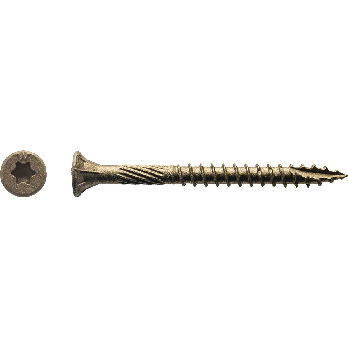 Contemporary Big Timber 9 x 2 In. Bronze Flat Head Wood Screw 3000 Ct. Refined