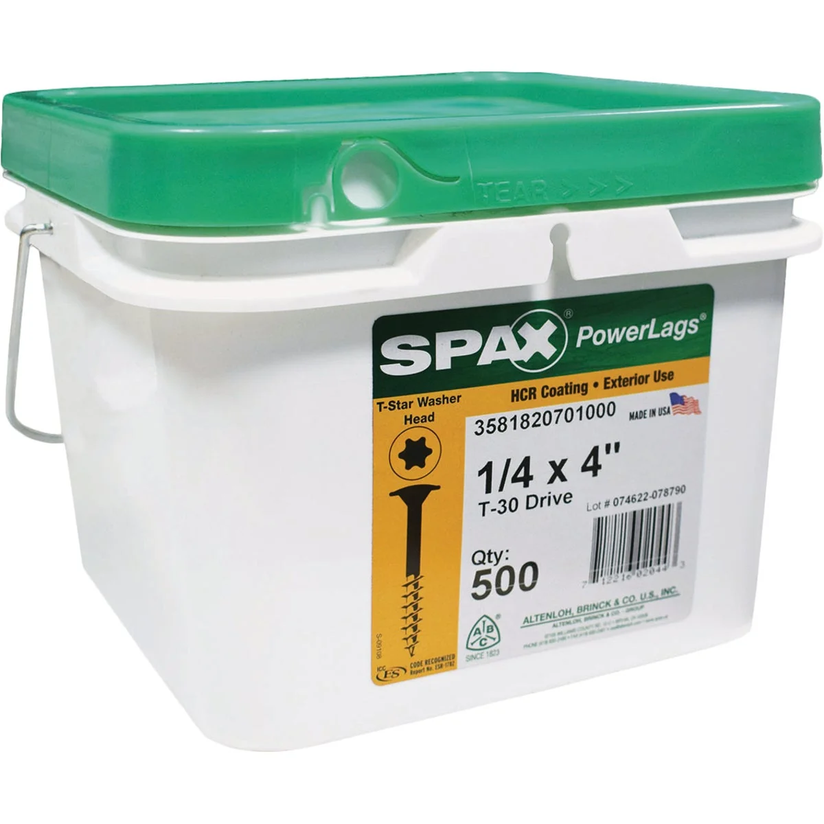 Elite Spax PowerLags 1 4 In. x 4 In. Washer Head Exterior Structure Screw 500 Ct. Expertly Made