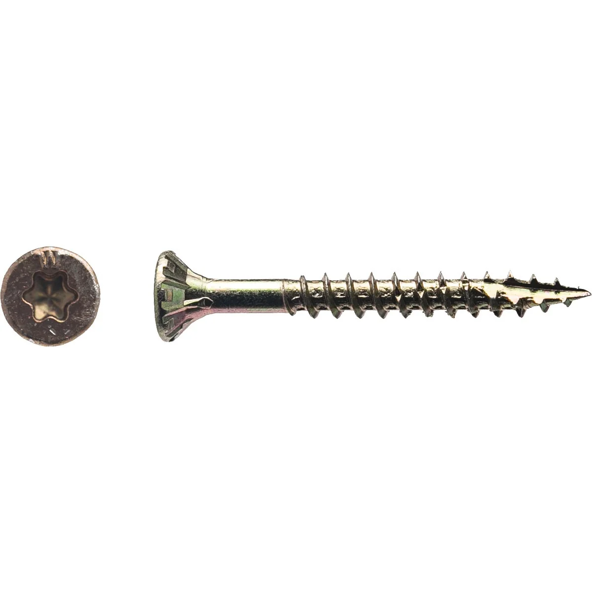 Consistent Big Timber 8 x 1-1 2 In. Yellow Zinc Flat Head Wood Screw 198 Ct. 1 Lb. Excellent