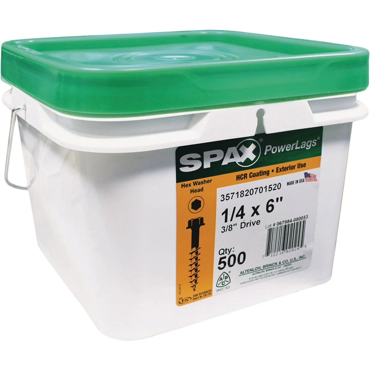 Genuine Spax PowerLags 1 4 In. x 6 In. Hex Head Exterior Structure Screw 500 Ct. Unique