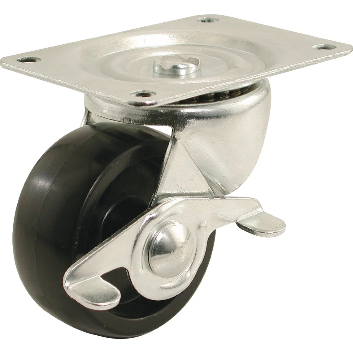 Breathable Shepherd 2 In. General-Duty Polypropylene Swivel Plate Caster with Brake User-Friendly