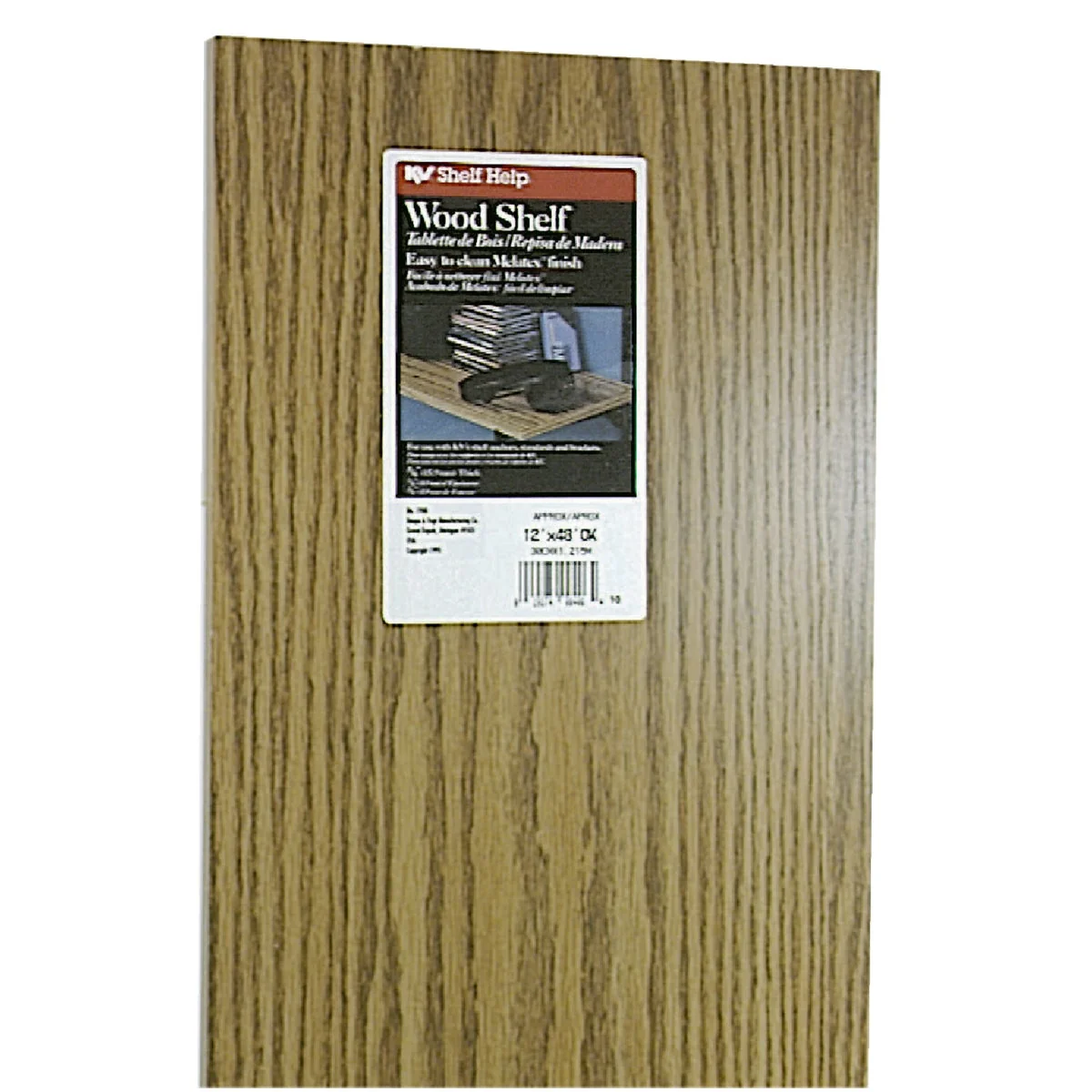 Functional Knape Vogt 12 In. x 48 In. Oak All-Purpose Shelf Reusable