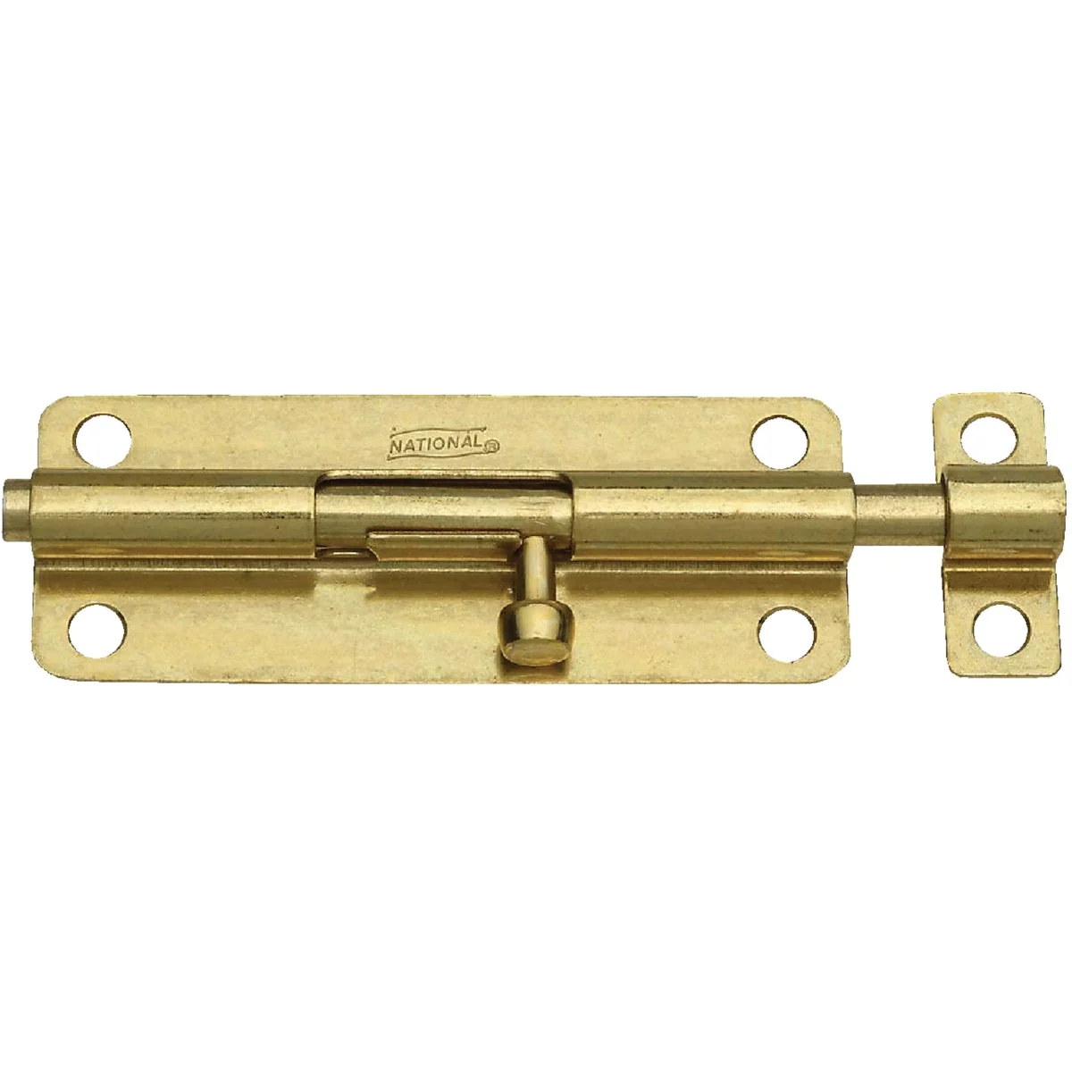 Lightweight National 5 In. Brass Steel Door Barrel Bolt Excellent