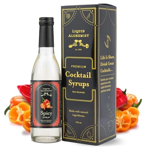 Versatile Spicy Habanero Infused Simple Syrup for Cocktails 12.7 Fl Oz Fine Crafted