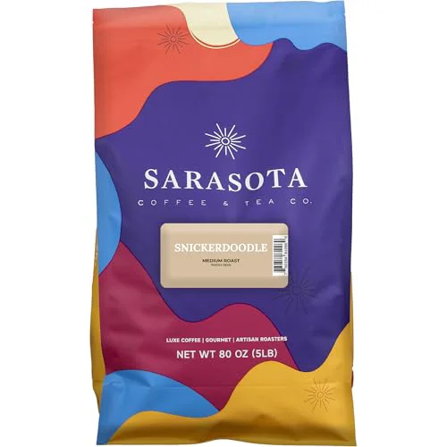 Casual Sarasota Coffee Whole Bean Snickerdoodle Sugar Cookie 80 Ounce Genuine